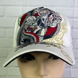 Cliff Raven Artwear Samurai Tattoo Embroidered Mesh Trucker SnapBack Hat Cap